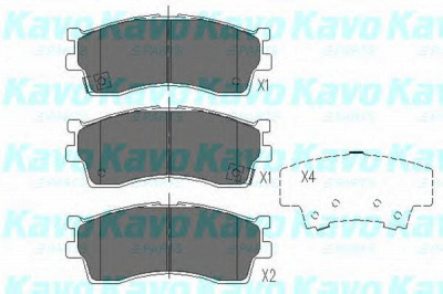 KAVO PARTS kbp4002 -  Комплект тормозных колодок, дисковый тормоз